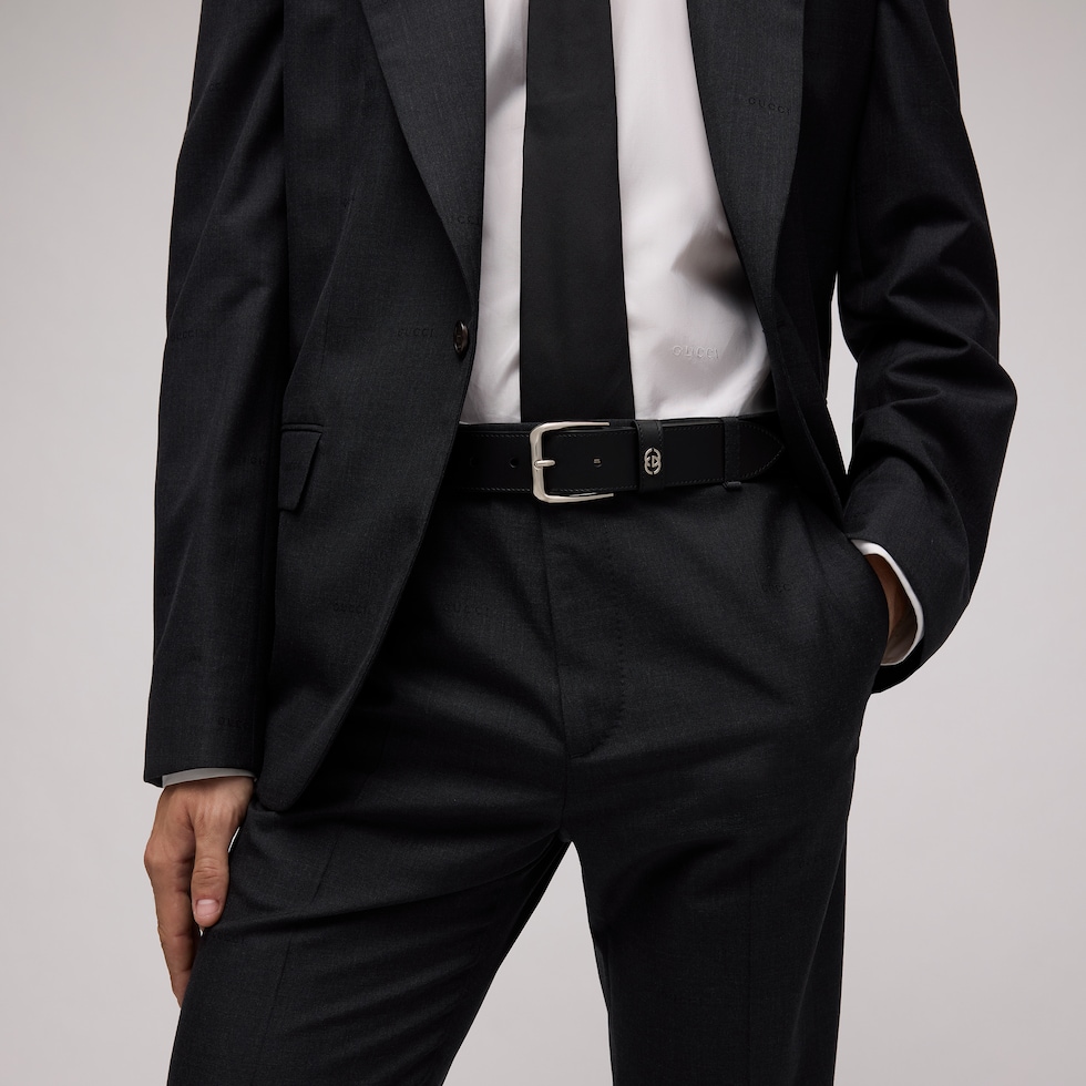 Belt with Interlocking G detail