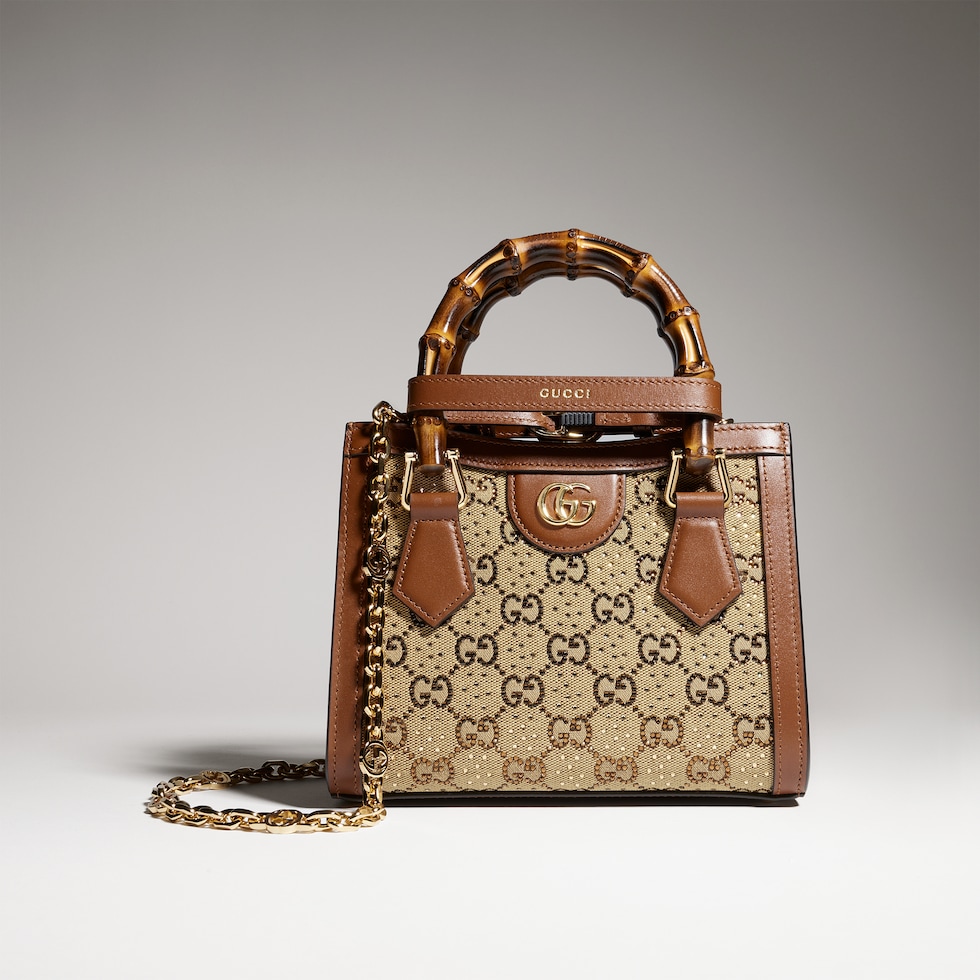 Gucci Diana crystals small tote bag