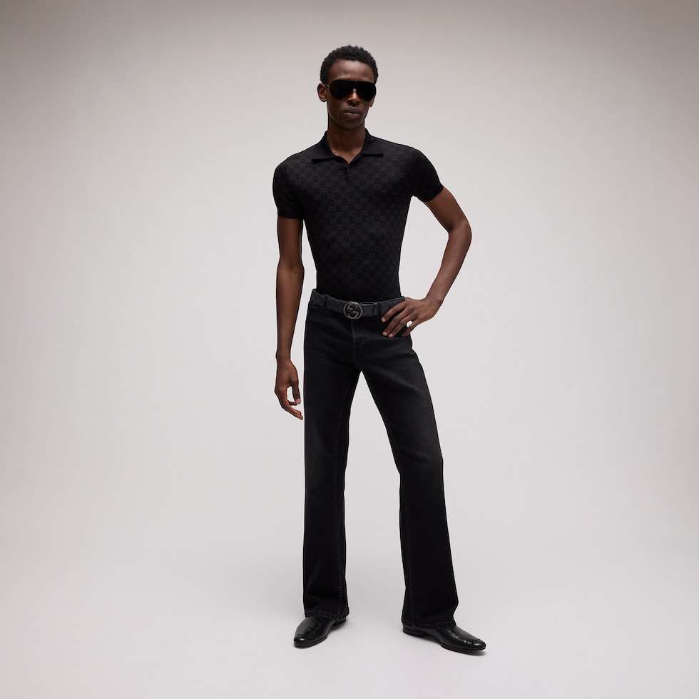 Belt with Interlocking G buckle