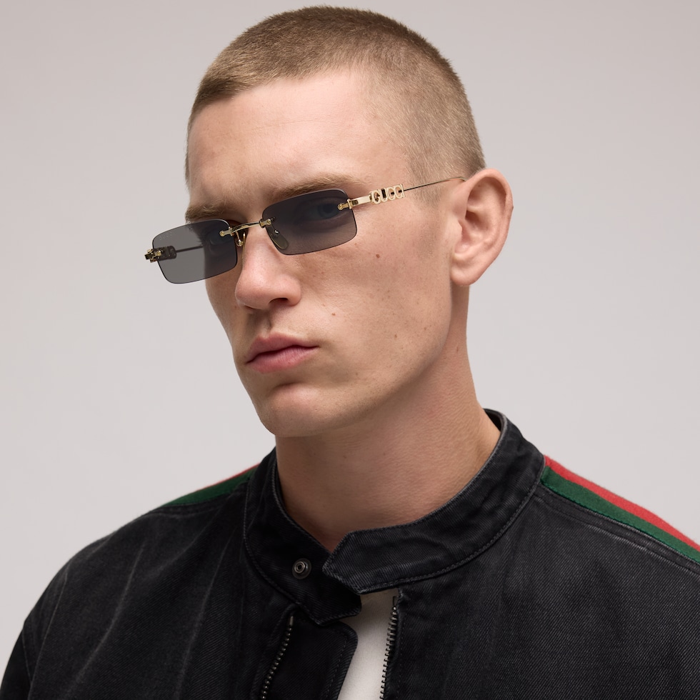 Rectangular frame sunglasses