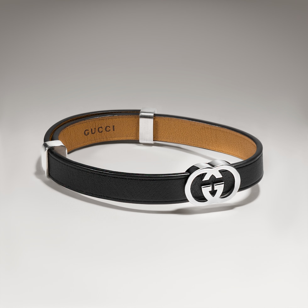 Bracciale in pelle Gucci Interlocking