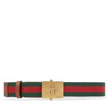 Canvas Web belt with bee buckle