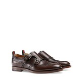 Leather monk strap shoe