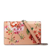 Blooms leather chain wallet