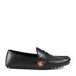 Gucci Leather driver with Web and bee - view 2