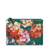 Blooms print leather pouch