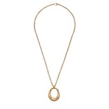 Bamboo necklace in yellow gold