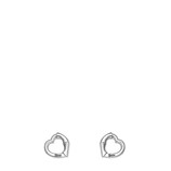 Bamboo stud earrings in silver