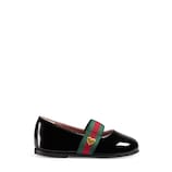 Toddler patent Web ballet flat