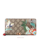 Brieftasche mit Rundumreißverschluss und Gucci Tian Print