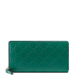Cartera de piel Gucci Signature con cremallera