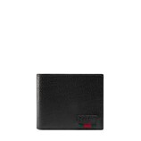 Leather bi-fold wallet with Web