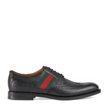 Leather lace-up with Web