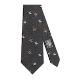 Corbata de seda y lana con colibríes