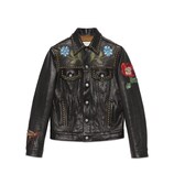 Chaqueta de piel pintada