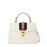 Gucci 〔シルヴィ〕 レザー トップハンドルバッグ - view 2