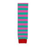 Striped scarf with lurex ends