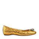 Ballerina aus metallischem Leder