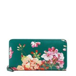 Blooms leather zip around wallet
