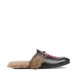Slipper Princetown in pelle con serpente