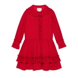 Children's silk satin ruffle dress