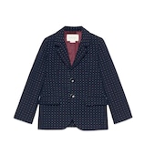 Veste pour enfant en coton et laine à motif pois