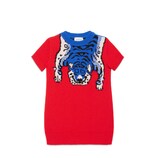 Gucci Children's merino dress with tiger - view 2