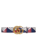 Python belt with double G buckle