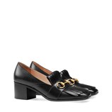 Gucci Halbschuh mit mittelhohem Absatz aus Leder - view 2