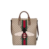 Borsa shopping Web Animalier in tessuto GG Supreme con ape