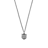 Necklace in silver with feline head
