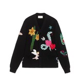 Wool cardigan with embroideries