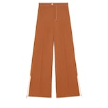 Kurz geschnittene Hose aus Wolle