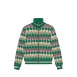 Lurex wave jacquard wool jacket