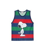 Mesh tank with Snoopy print