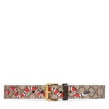 Gucci Cintura in tessuto GG Supreme con stampa serpente - view 2