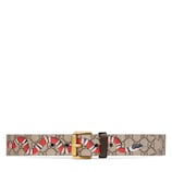 Gucci Snake print GG Supreme belt - view 2