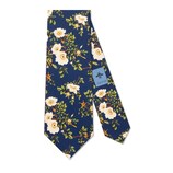 Roses print silk tie