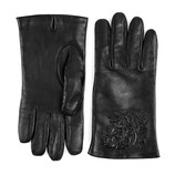 Tiger embossed leather gloves