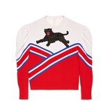 Embroidered wool top