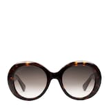 Oval-frame acetate sunglasses