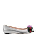 Gucci Ballerina in pelle metallizzata - view 2