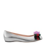 Gucci Metallic leather ballet flat - view 2