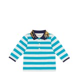 Gucci Baby striped cotton polo with tiger - view 2