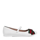 Gucci Children's leather ballet flat with Web - view 2