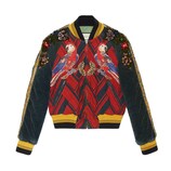 Gucci Embroidered corduroy bomber jacket - view 2