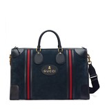 Gucci Reisetasche aus Wildleder mit Webstreifen - view 2
