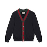 Gucci Children's cotton cardigan with Web - view 2
