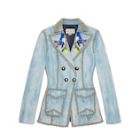 Gucci Chaqueta de Tejido Vaquero Bordada con Tachuelas - view 2