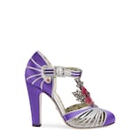 Gucci T-strap pump with flower - view 2